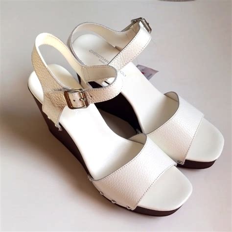 christian di riccio wedge sandals.